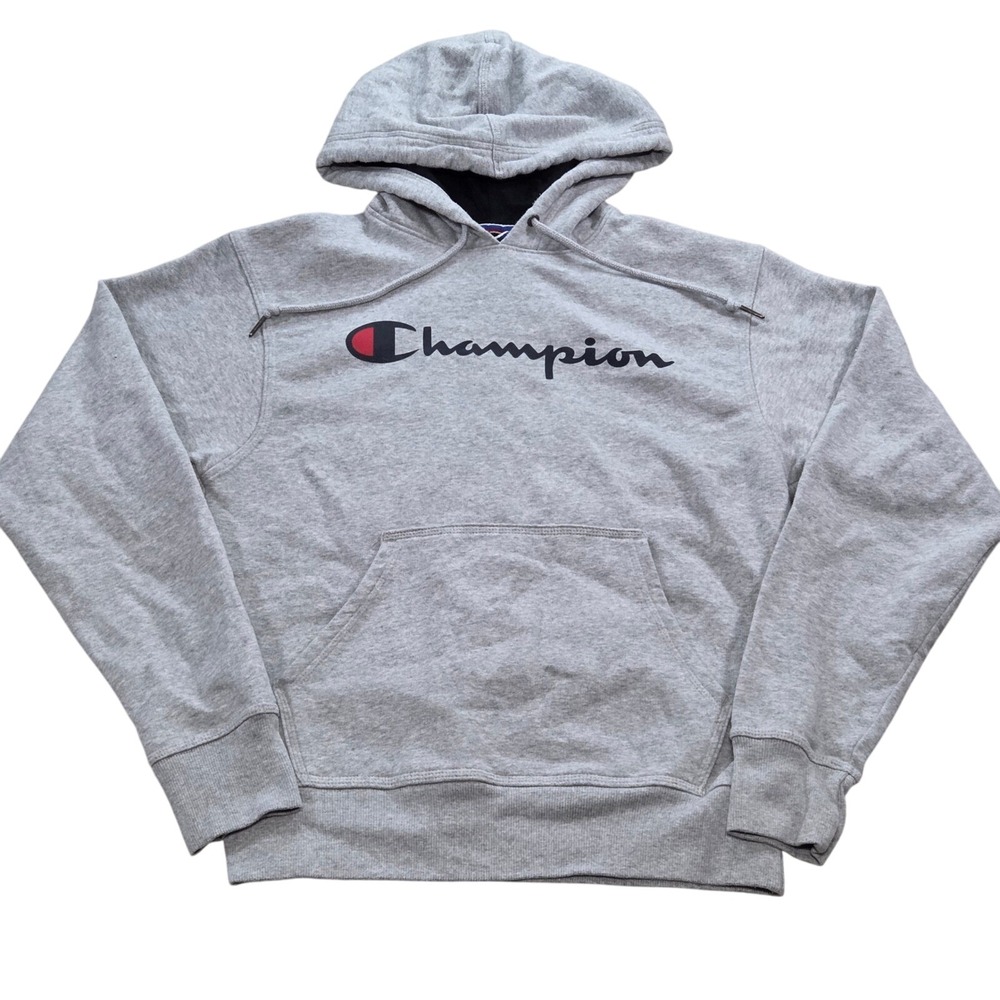 Champion Authentic Athleticwear Hoodie Gray Pullover Sweatshirt Mens Size S‎
